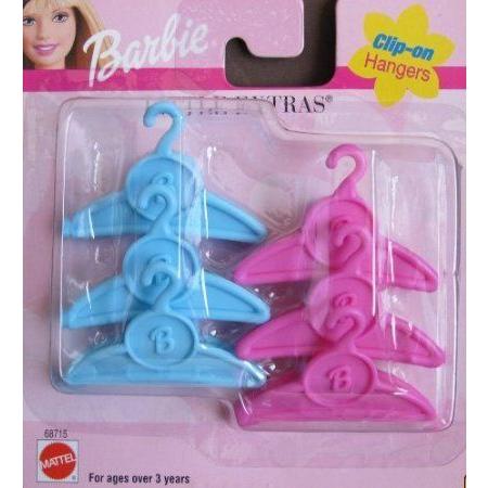 Barbie(バービー) Little Extras CLIP ON HANGERS Blue Pink (1999