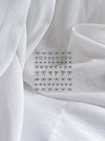 Drawing ribbon-Black Nail Stickers 手繪蝴蝶結-黑 造型小貼