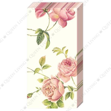 德國 IHR-21*21cm紙手帕-新蘭布林玫瑰