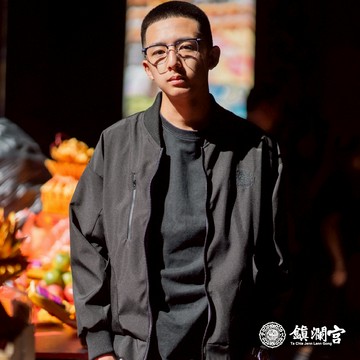 【鎮瀾宮】2026年大甲媽雙面穿刺繡機能飛行外套-黑灰 保暖 防風 多機能 雙色