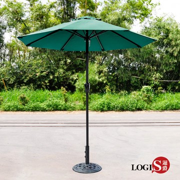(LOGIS) 7尺傘 戶外休閒手搖傘 (不含傘座)  8支傘骨 鐵傘 海攤傘  J-210
