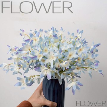 【隔日到貨-開發票】文心蘭仿真花 跳舞蘭 仿真植物 人造花 攝影道具 蝴蝶蘭 居家裝飾花 蘭花枝 不凋花 仿真花 永生花