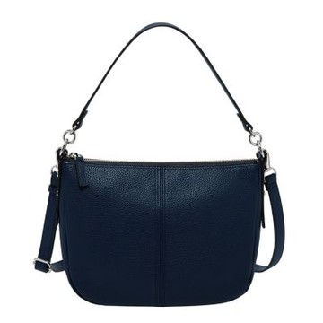 【FOSSIL】Jolie 真皮新月斜背包-藍色 ZB7716545