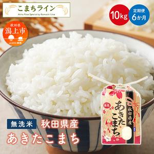 ふるさと納税 令和5年産 秋田県産 あきたこまち10kg(5kg×2袋)×6か月  秋田県潟上市