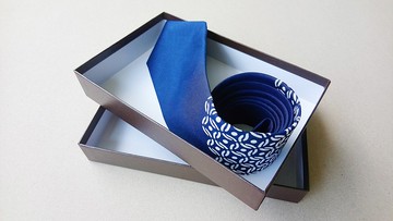 知染生活-天然藍染紳士領帶/流