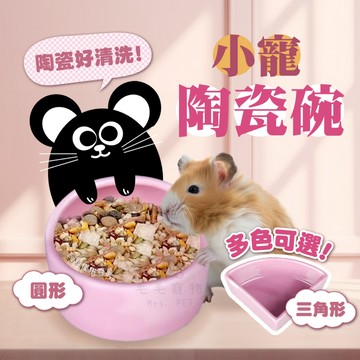 寵物陶瓷碗 小寵陶瓷碗 陶瓷碗 鼠 蜜袋鼯 餵食容器 水碗 飼料碗 小寵專用 防打翻 扇形 三角形