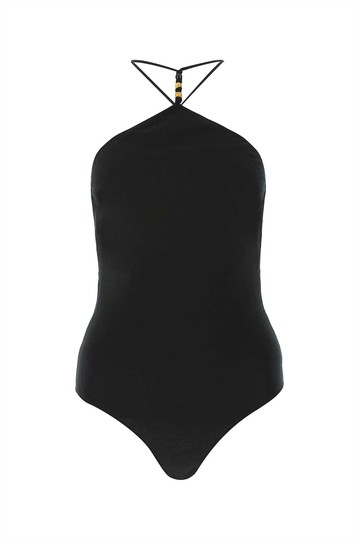 Bottega Veneta Black Stretch Cashmere Blend Bodysuit