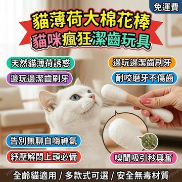 逗貓棒 貓玩具 貓薄荷棉花棒 潔齒 自嗨 解悶 嗅聞 寵物玩具 磨牙