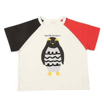 akachan honpo - 短袖T恤-繩股繡-紅色