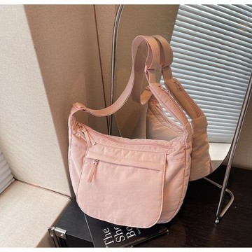 通勤百搭尼龍布單肩包大容量餃子包斜挎包包韓國小眾女包熱銷女包