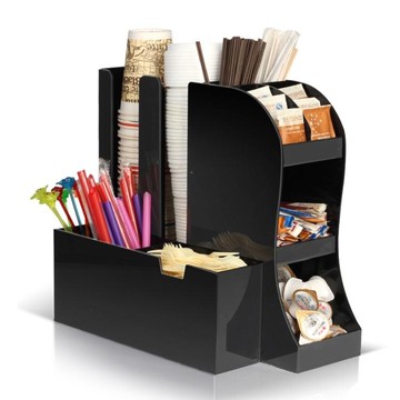 咖啡奶茶店吧台紙杯架分取杯器飲料杯架吸管杯蓋收納架置杯架   ATF【摩可美家】