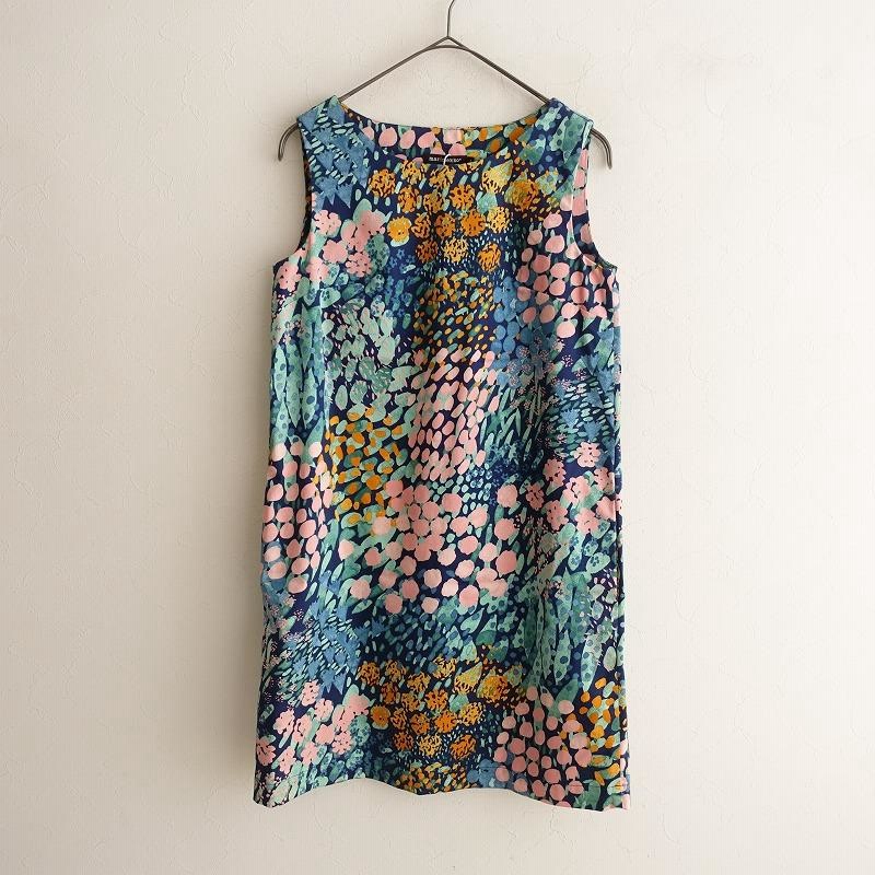 美品】マリメッコmarimekko*MAIRE KUKKAMERI WOVEN CUST Mekko Dress 