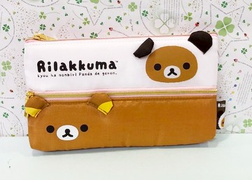 【震撼精品百貨】Rilakkuma San-X 拉拉熊懶懶熊~拉拉熊雙層收納包-雙色#64464