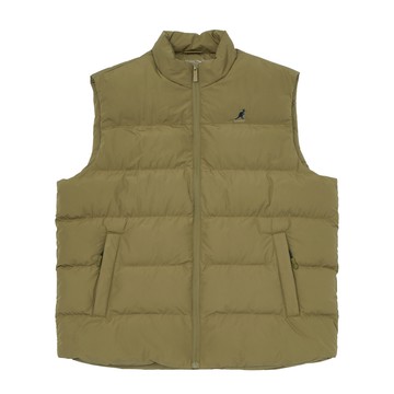 KANGOL 男女 鋪棉背心 深卡其 6455148030