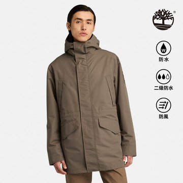 Timberland 男款咖啡色3合1抓絨保暖外套|A2J5BBK0