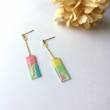 妹妹的鉛筆盒花夾式/針式耳環