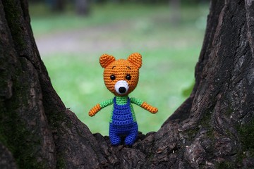 狐狸玩具鉤針狐狸，鉤針狐狸毛絨玩具，狐狸玩具，針織狐狸