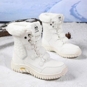 加絨雪地靴防水加厚滑雪冬季保暖鞋跨境爆款女鞋時尚百搭新款棉鞋