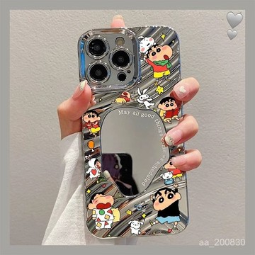 蘋果16手機殻14promax/13/12鏡子11/xs/xr小新iPhone8plus全包7/8/plus/手機保護殼
