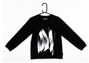 2014 秋冬 Loud apparel "BRUSH print"黑色棉T-shirt