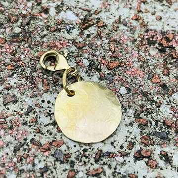 黃銅 圓形 寵物 防走失 吊牌 可客製中文姓名 S263