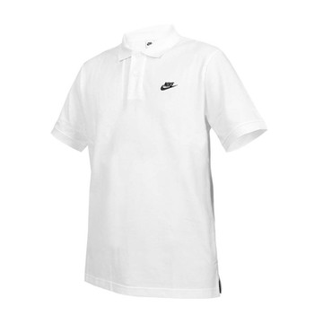 NIKE 男短袖POLO衫-純棉 休閒 上衣 FN3895-100 白黑