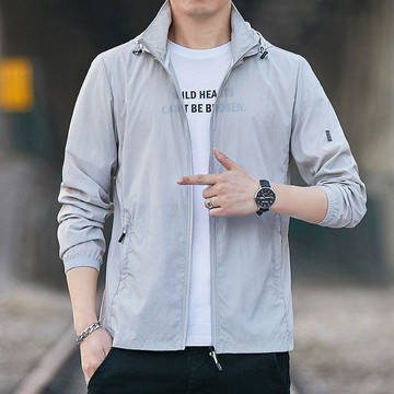 官方夏季男士新款冰絲防曬衣薄款透氣夾克衫戶外防曬服男潮流外套