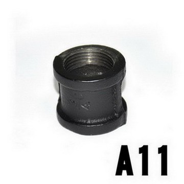 特力屋 工業風 內牙直接頭(黑色-六分)