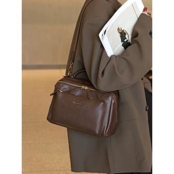 法國DUDK包包秋冬手提包女新款單肩包時尚復古斜挎包通勤軟皮小包