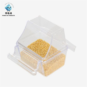 💕在臺出貨🔥羽毛族透明鳥籠外掛食盆防濺防撒食盆鸚鵡喂水餵食器方籠圓籠可用