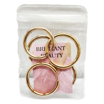 Brilliant Beauty 耀眼美人 簡潔大圓圈環醫療鋼耳環 三對入 (16MM/18MM/20MM) — 可碰水/不氧化/好保養  玫瑰金