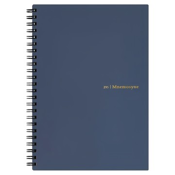 maruman MNEMOSYNE 軟皮7mm橫線筆記本 A5尺寸 80張  海軍藍  1本