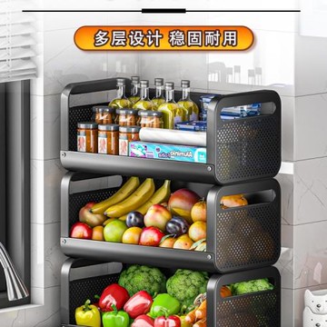 批發新款臺面菜籃子置物架廚房姜蔥蔬菜收納筐桌面多層菜架子小型