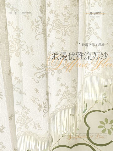 免運 開發票 法式蕾絲紗簾2024年新款透光不透人飄窗臥室客廳白色窗紗窗簾紗幔快速出貨