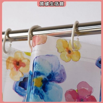免打孔簾子掛簾 加厚防水防霉浴室浴簾衛生間隔斷簾子掛簾窗簾布洗澡淋浴簾拉簾 加厚浴簾 浴室浴簾 浴室窗簾 防霉浴簾