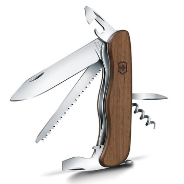 【台灣現貨&現折$600】VICTORINOX 瑞士維氏 胡桃木安全鎖10用瑞士刀 (0.8361.63) 萬用刀 急救