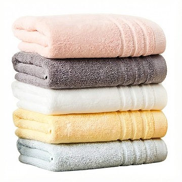 SOFT TOUCH 線條邊框飯店毛巾 30支棉紗 150g  白色+粉色+薄荷綠+黃色+灰色  5條