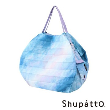 【Shupatto】燈籠型海外限定遠山之望系列秒收環保啪啪包-中-雲海藍 ( SH-S489SC-XLE1 )