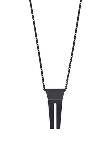 Rick Owens - Open Trunk charm necklace - men - Brass - One Size - Black
