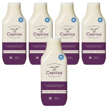 CANUS 肯拿士 Caprina 山羊奶 新鮮山羊奶沐浴乳 乳木果油  500ml  5瓶