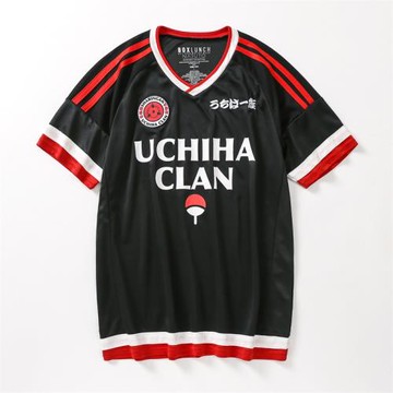 出口單~火影忍者~宇智波一族輪眼NARVTO印花刺繡速干男女T恤