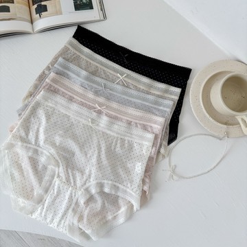 現貨~波點蕾絲內褲5件組【JJ2601A-502】DesireShop
