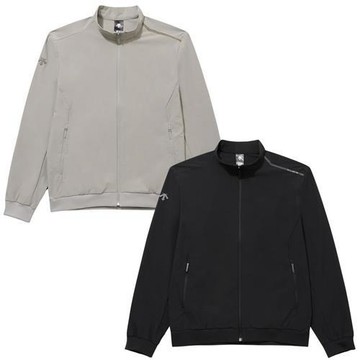 Descente 迪桑特 立領外套 男裝 拉鍊口袋 寬鬆 米/黑 SR121DWB22-BEIG/SR121DWB22-BLK0