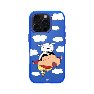iPhone 16 Pro Clear 激光藍 - 蠟筆小新 Crayon Shinchan - 小新小白放假囉