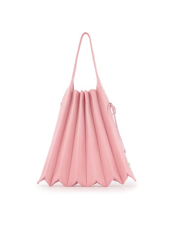 Pleated Recycled PET Knit Bag [Pink]