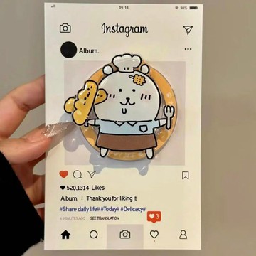 【風越】面包厨师小熊ins创意设计卡通可愛Magsafe磁吸手机支架懶人追劇