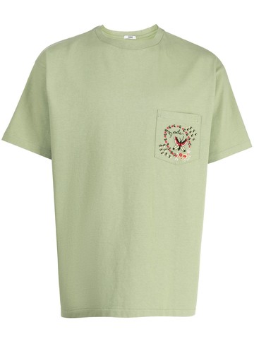 BODE - logo embroidered T-shirt - men - Cotton - S - Green
