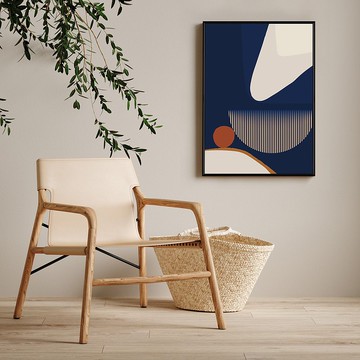 界線II - 幾何抽象掛畫/侘寂風/居家擺設/入厝禮/臥室掛畫/極簡風