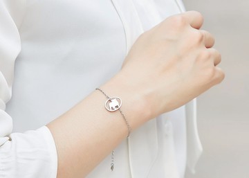 英國鬥牛犬手鍊 -狗狗小印章系列- 抗敏醫療鋼