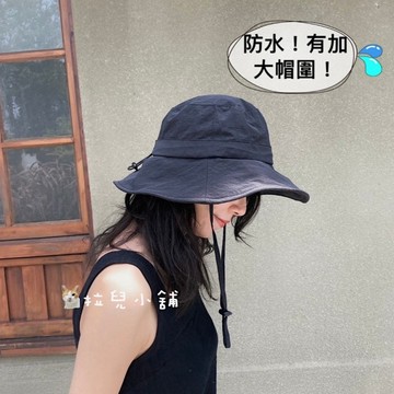 「拉兒小舖」台灣現貨-日系 韓 🌵闆娘訂製 大頭圍 露營帽 漁夫帽 防水 防潑水 遮陽帽 登山帽加大帽圍 大碼 戶外防曬